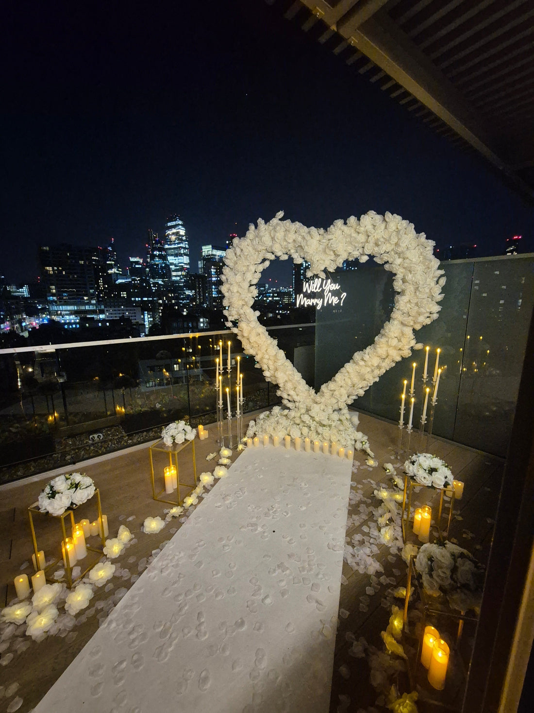 Luxury Rooftop Proposal at Hyatt East London