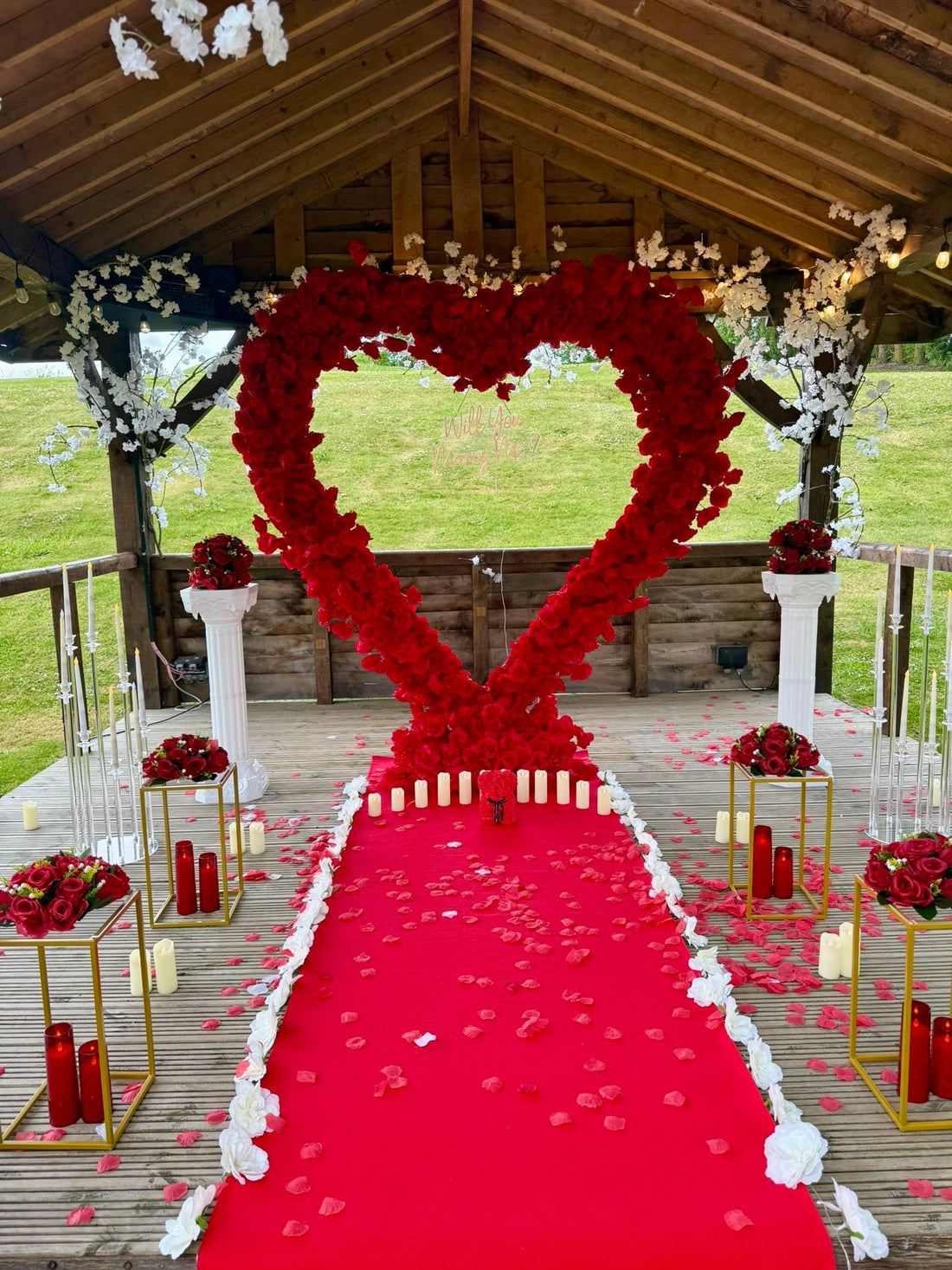Romantic Proposal Setup at The Cave Hotel, Kent