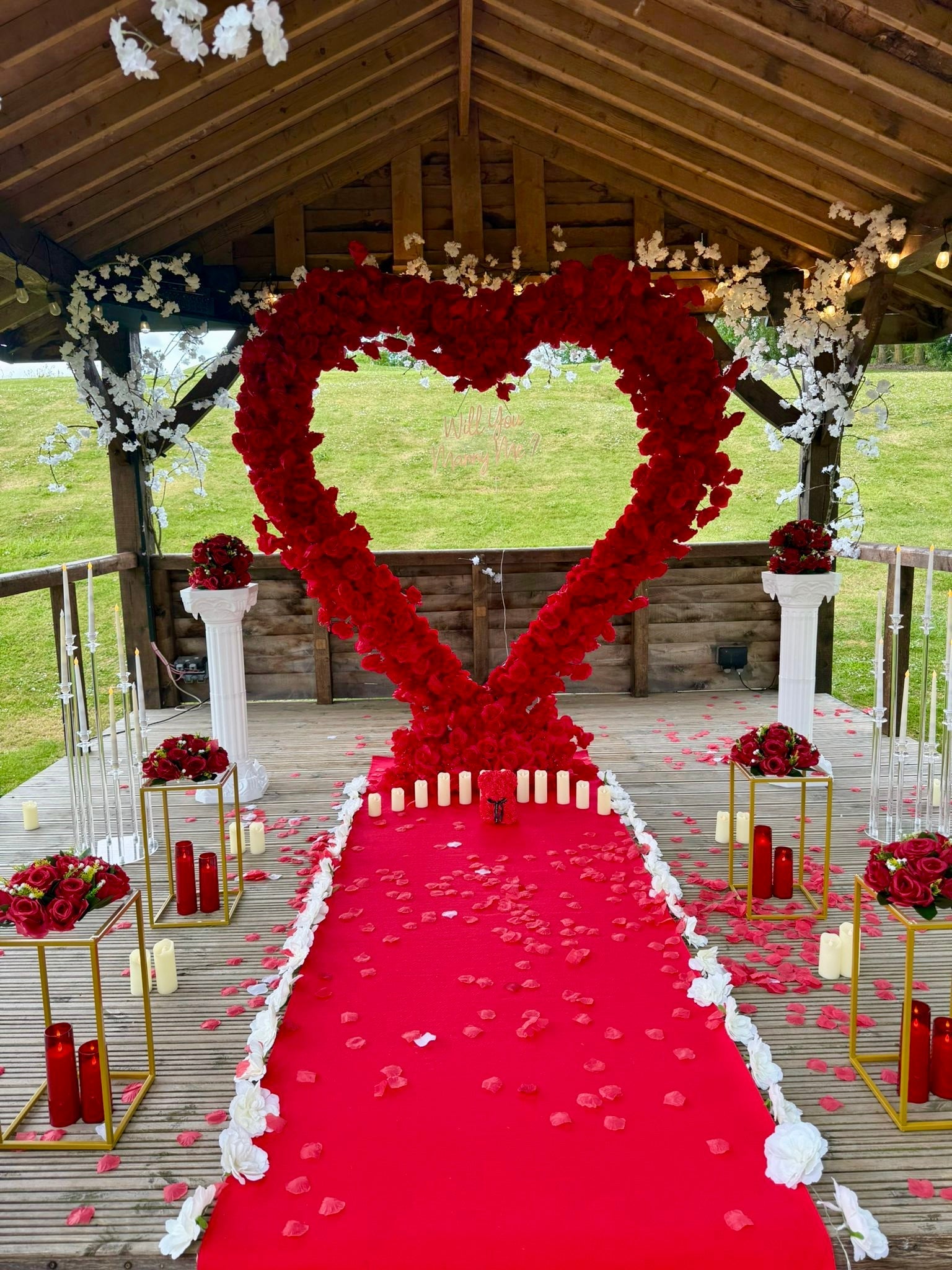 Romantic Proposal Setup at The Cave Hotel, Kent